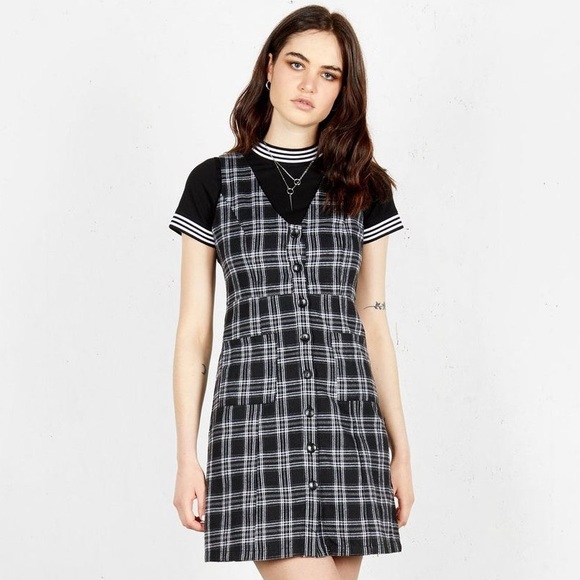 Disturbia Dresses & Skirts - NWT Disturbia Honor Plaid Button Up Mini Dress